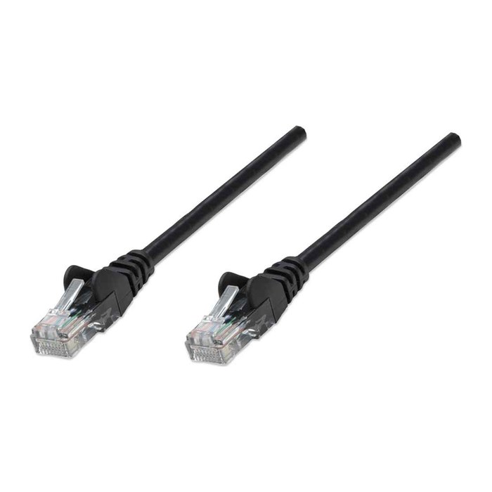 INTELLINET Patchkabel RJ45 U/UTP Cat6 5.00m Hebelschutz schw