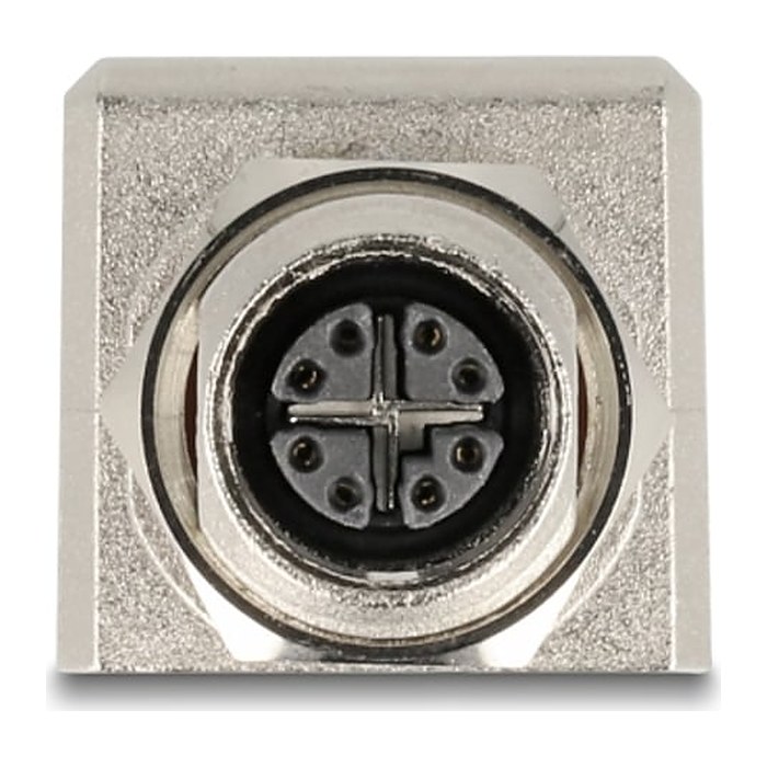 DELOCK M12 Adapter X-kodiert 8 Pin Buchse RJ45 Buchse Cat6A