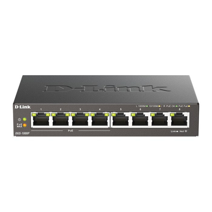 D-Link DGS-1008P/E Switch 8-fach