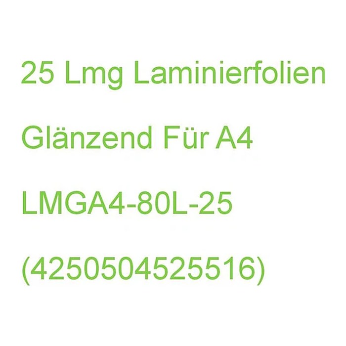 LMG Laminierfolien glänzend für A4 80 micron Universal-Lochung, 25 St.