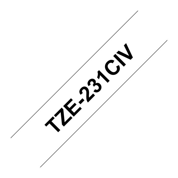 brother Schriftbänder TZe-231 TZE231CIV, 12 mm, schwarz auf weiß, 20 St.