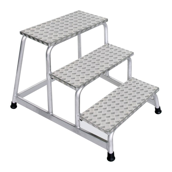 MUNK Montagetritt 50009 silber 3 Stufen, H: 60,0 cm