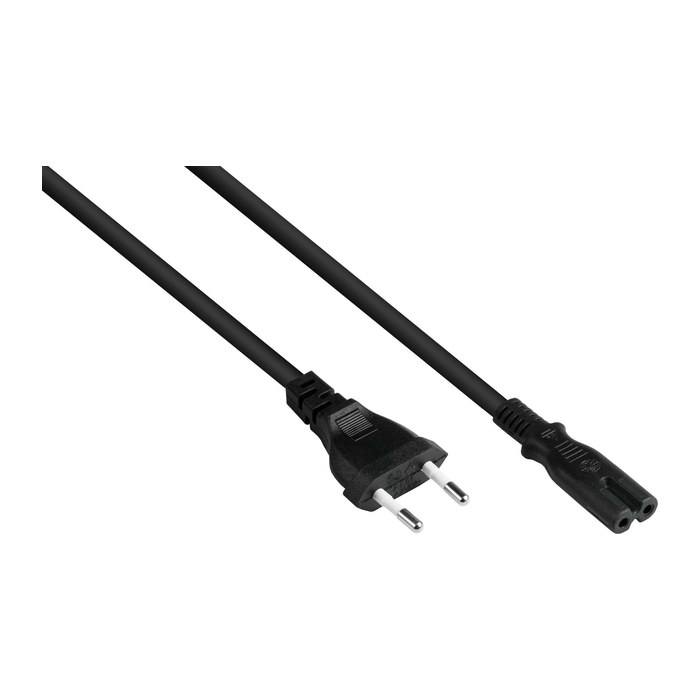 Good Connections Euro-Netzkabel an C7/Euro 8 Bu. schw. 5m