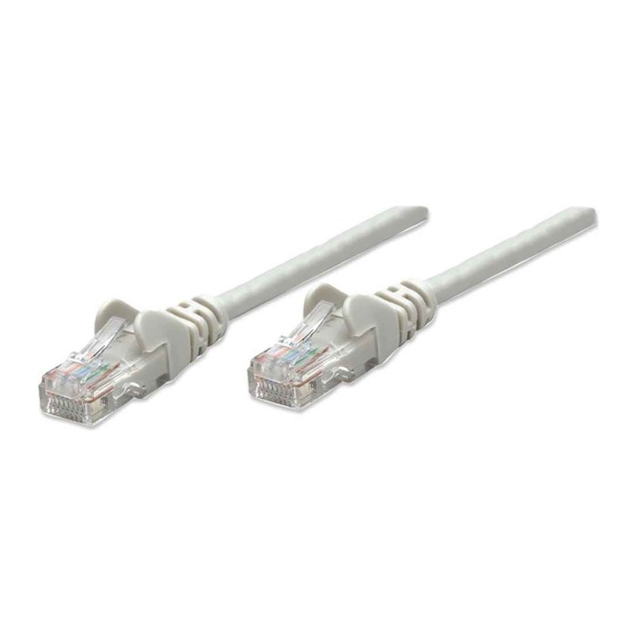 INTELLINET Patchkabel RJ45 U/UTP Cat5e 3.0m Hebelschutz grau