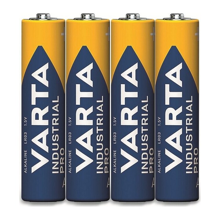 VARTA Batterien INDUSTRIAL Alkali-Mangan Micro AAA 1,5 V, 4 St.