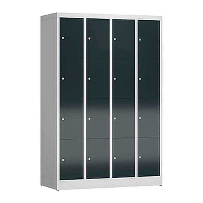 ClassiX Schließfachschrank anthrazit, lichtgrau X-520448, 16 Schließfächer 118,5 x 50,0 x 180,0 cm