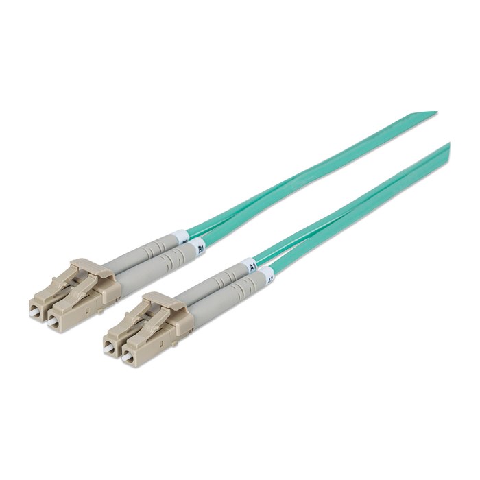 INTELLINET LWL Anschlusskabel LC/LC 1m Multimode OM3 aqua