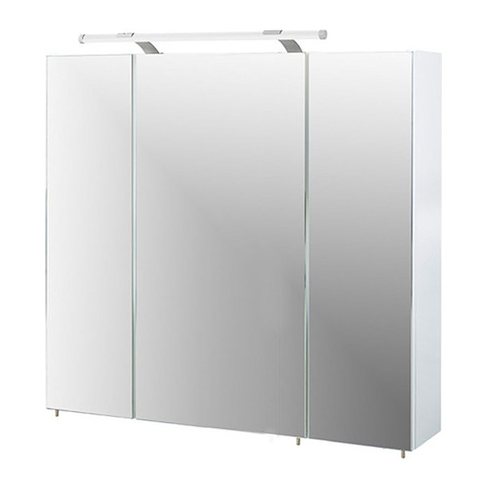 MÖBELPARTNER Spiegelschrank Dorina 125353 weiß glanz 80,0 x 16,0 x 75,7 cm