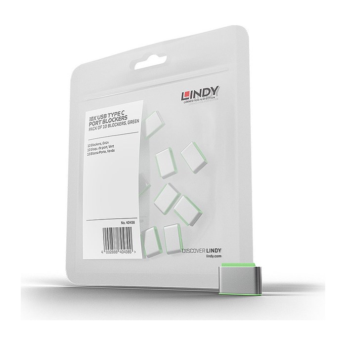 LINDY USB Typ C Port Schloss grün 10 Stück