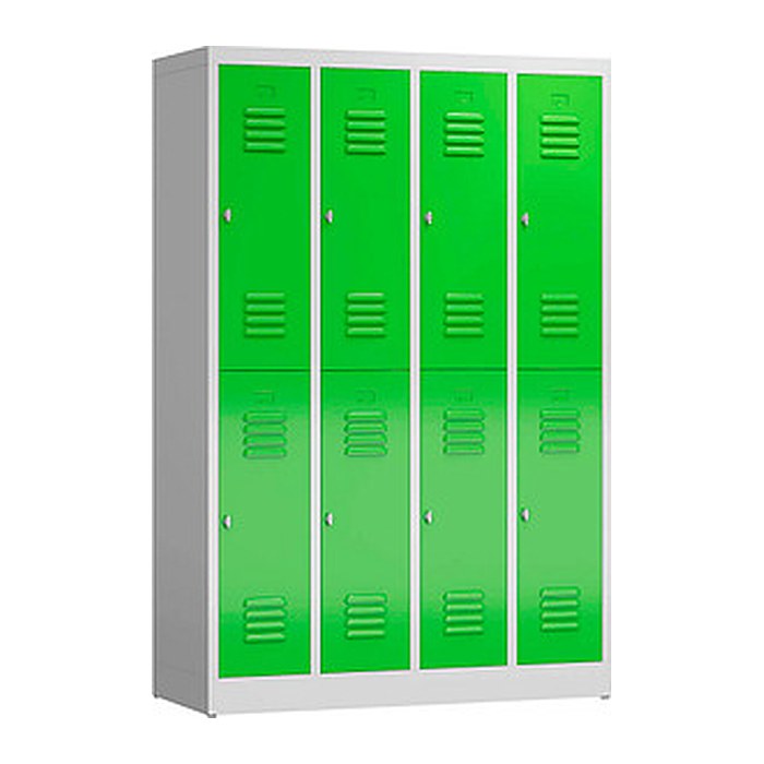 ClassiX Spind gelbgrün, lichtgrau X-520245, 8 Schließfächer 118,5 x 50,0 x 180,0 cm