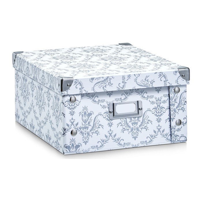 Zeller Aufbewahrungsbox 9,6 l weiß, vintage 26,0 x 31,0 x 14,0 cm, 1 St.
