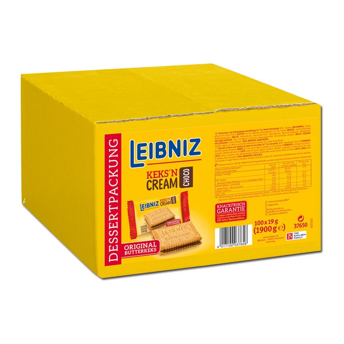 LEIBNIZ KEKS'N CREAM CHOCO 1er Kekse 1,9 kg, 100 St.