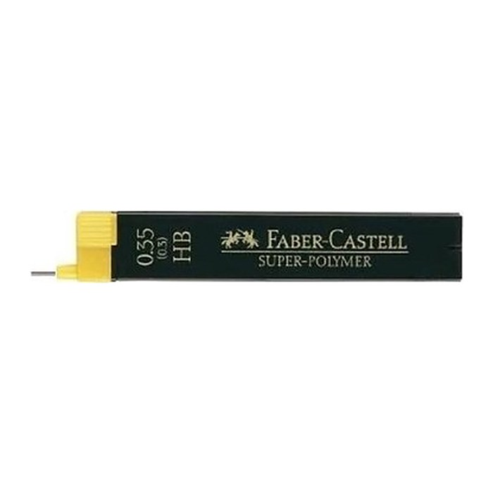 FABER-CASTELL SUPER-POLYMER Feinminen-Bleistiftminen schwarz HB 0,35 mm, 12 St.
