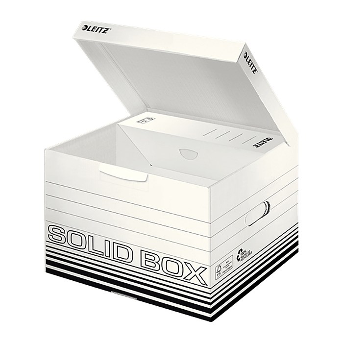 LEITZ Archivboxen Solid M weiß 32,5 x 36,0 x 27,0 cm, 10 St.
