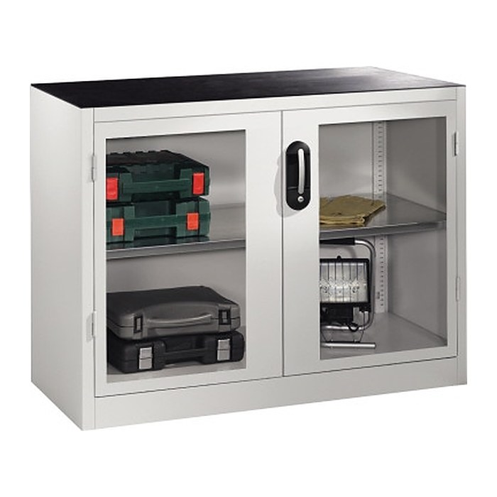 CP Stahlschrank 8831-055 S10189 lichtgrau, Acrylglas 1 Fachboden 120,0 x 50,0 x 100,0 cm, aufgebaut, 1 St.