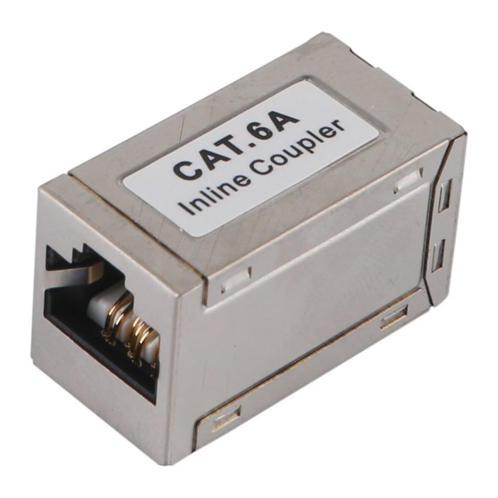 Equip modulare Kupplung Cat6a RJ45x2 8P8C geschirmt silber Polybeutel