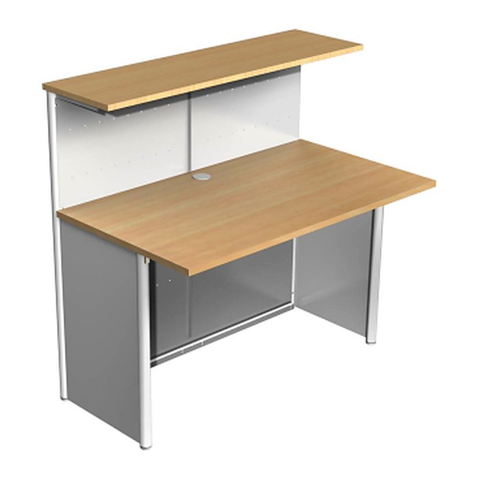 Kerkmann Empfangstheke Genua gerade, buche, silber 116,0 x 70,0 x 115,0 cm