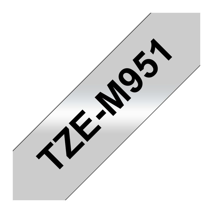 brother Schriftband TZe-M951 TZEM951, 24 mm, schwarz auf silber, 1 St.