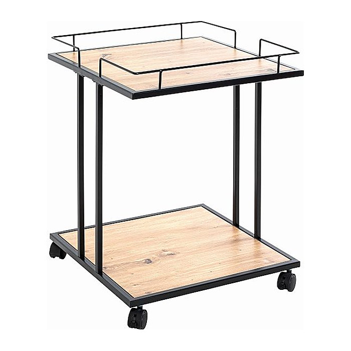 HAKU Möbel Beistelltisch rechteckig MDF-Platte schwarz, braun 45,0 x 45,0 x 60,0 cm, 1 St.