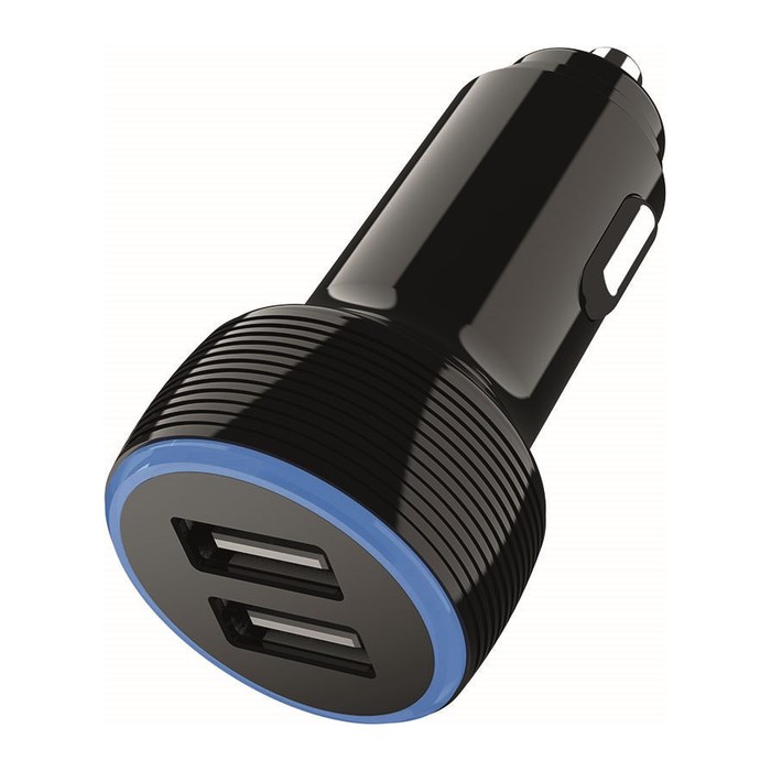 2GO KFZ-Ladegerät 12W 2x USB-A schwarz