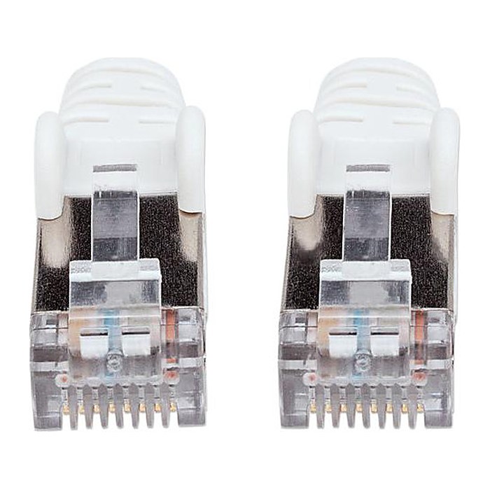 INTELLINET Patchkabel RJ45 S/FTP Cat6 10m LSZH Hebels. weiß