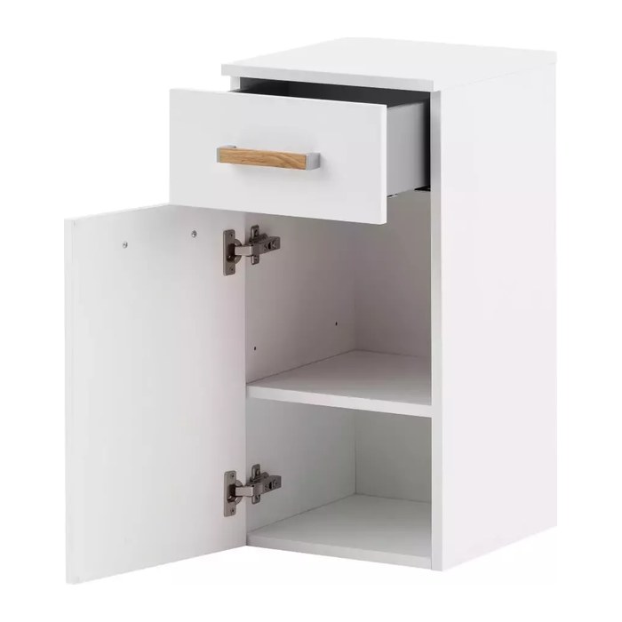 MÖBELPARTNER Badschrank Duo 146585 kreideweiß 32,7 x 35,3 x 67,0 cm