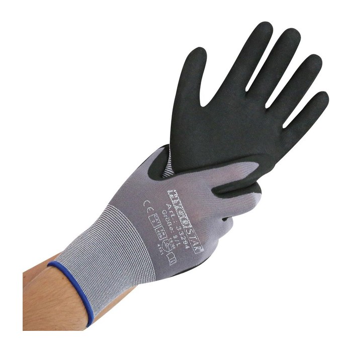 HYGOSTAR unisex Arbeitshandschuhe Ergo Flex grau Größe 10, 12 Paar