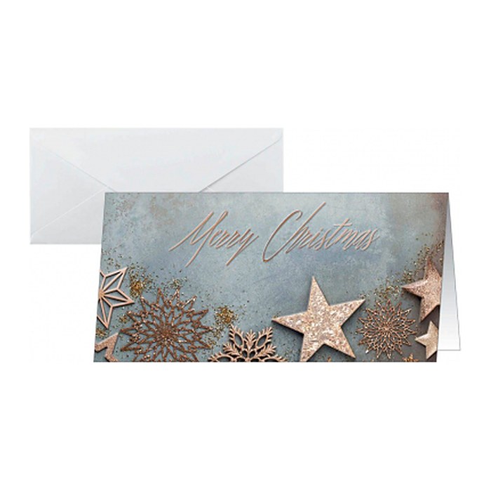 SIGEL Weihnachtskarten Glamorous Christmas DS099 DIN lang, 10 St.