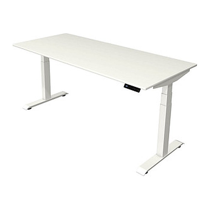 Kerkmann Move 4 elektrisch höhenverstellbarer Schreibtisch weiß rechteckig, T-Fuß-Gestell weiß 180,0 x 80,0 cm