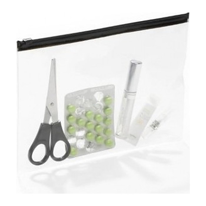 DURABLE Gleitverschlussbeutel ZIP BAG DIN A5 transparent/schwarz 0,43 mm, 5 St.