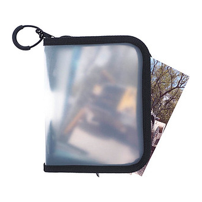 FolderSys Reißverschlussbeutel Mini DIN A6 transparent/schwarz 0,5 mm, 1 St.