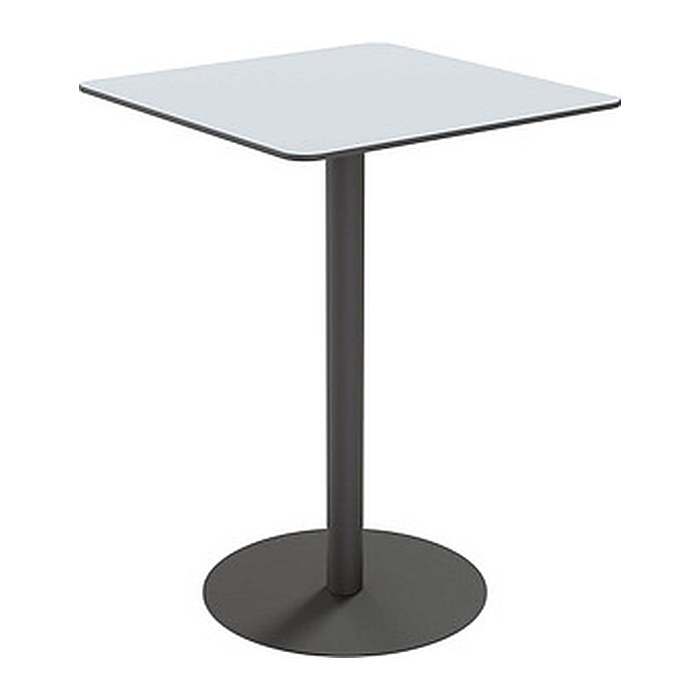 meet powered by PAPERFLOW CROSS Stehtisch quadratisch HPL-Platte grau 80,0 x 80,0 x 110,0 cm, 1 St.
