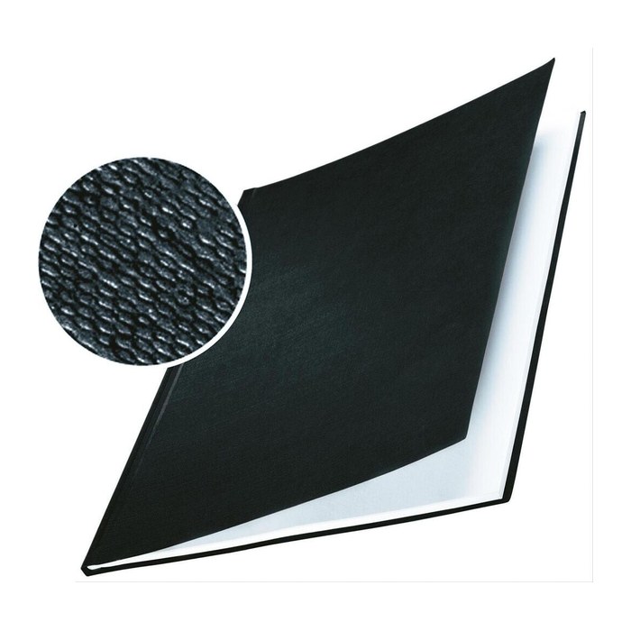 LEITZ Buchbindemappen schwarz Hardcover für 36 - 70 Blatt DIN A4, 10 St.