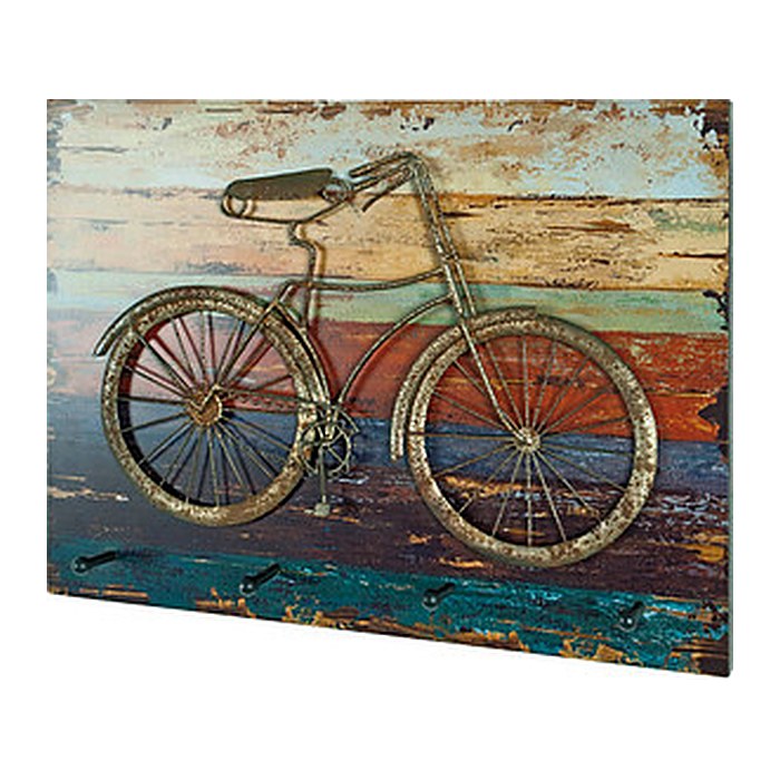 HAKU Möbel Wandgarderobe 89951 Fahrrad Holz 4 Haken 53,0 x 40,0 cm, 1 St.