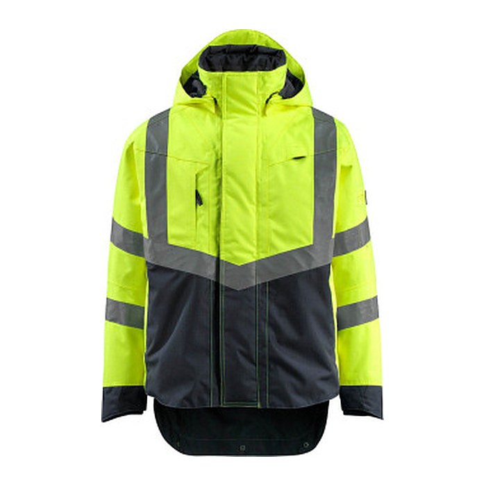 MASCOT® unisex Warnjacke Harlow gelb, schwarzblau Größe M