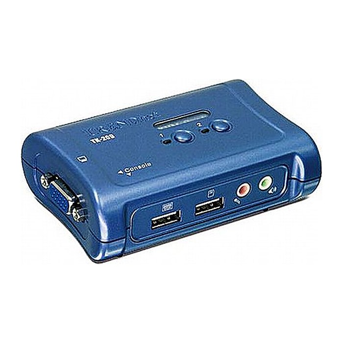 TRENDnet KVM Switch 2-Port VGA/USB/Audio mit Kabeln