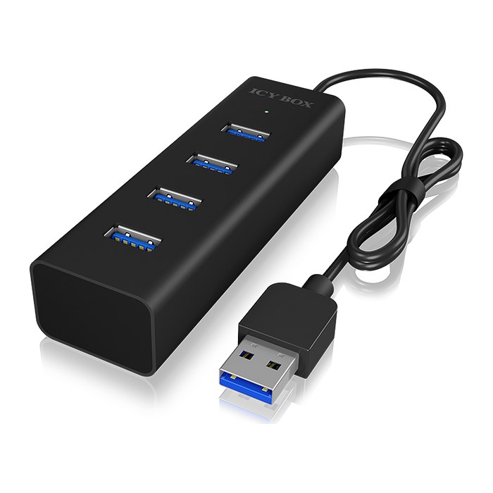 RaidSonic ICY BOX® USB-Hub IB-HUB1409-U3 4-fach schwarz