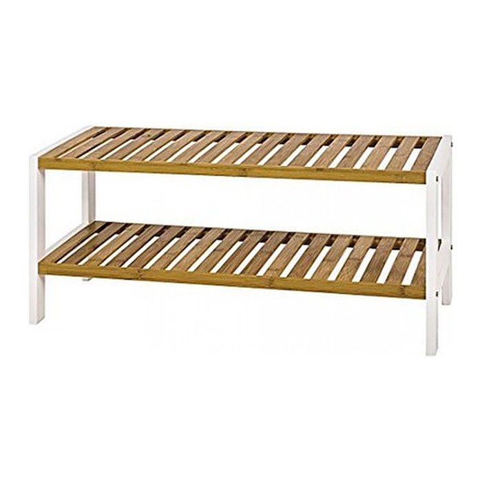HAKU Möbel Schuhregal bambus, weiß 70,0 x 26,0 x 34,0 cm, 1 St.