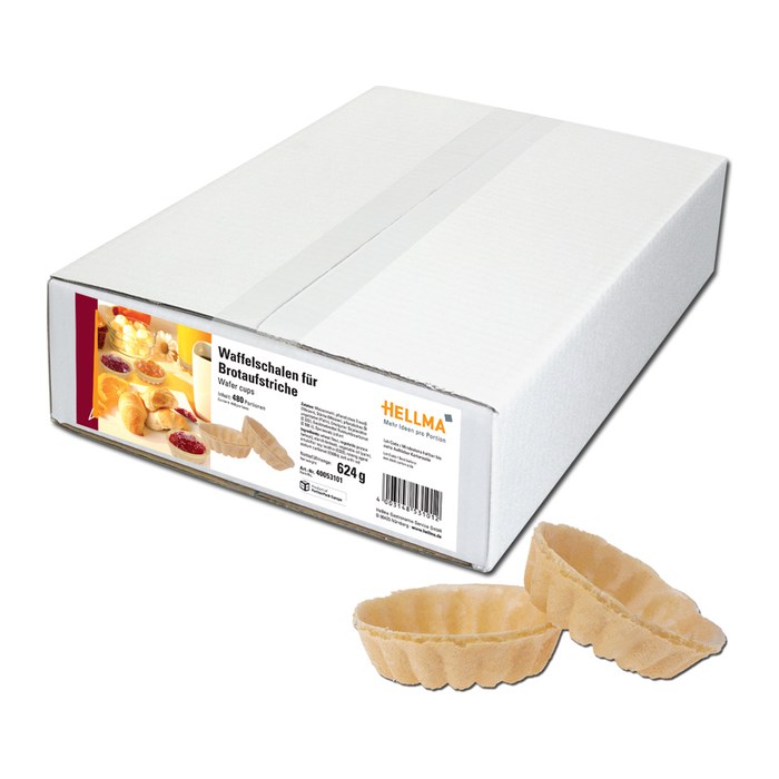 HELLMA Waffelschalen Kekse 624,0 g, 480 St.