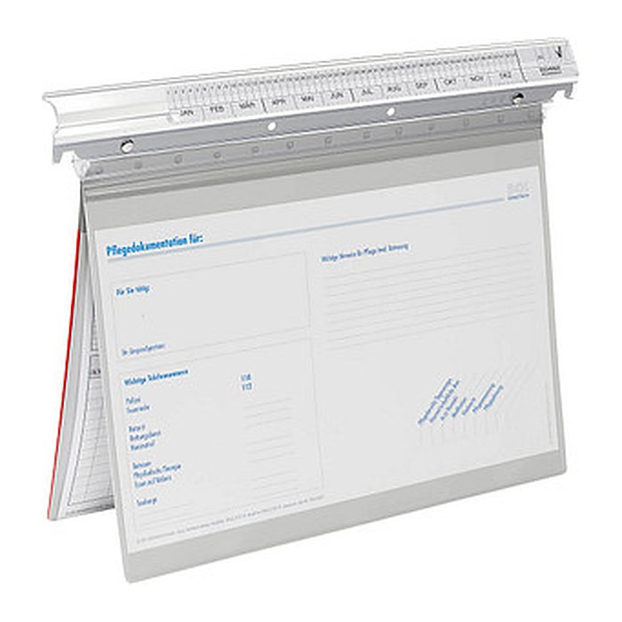 BOI Patienten-Dokumentations-Hängemappe Signal-Line Kunststoff grau DIN A4 2x kaufmännische Heftung, 1 St.