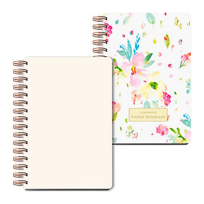 LUMA Notizbuch Pocket Blümchen ca. DIN A5 blanko, mehrfarbig Hardcover 100 Seiten, 1 St.
