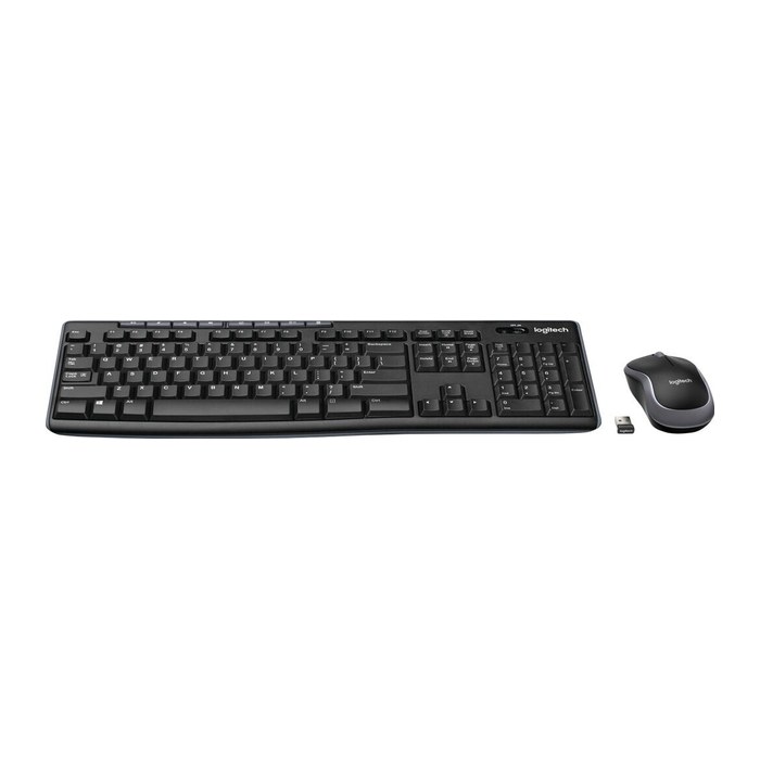 Logitech MK270 Tastatur-Maus-Set kabellos schwarz, grau