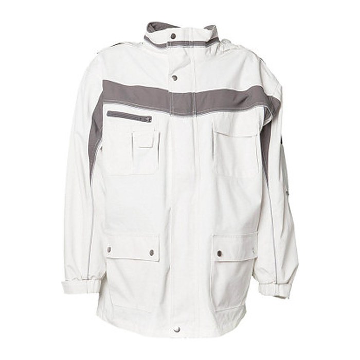 PLANAM® unisex Winterjacke PLALINE weiß, zink Größe 3XL