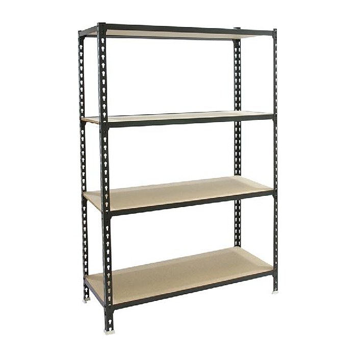 Simonrack Schwerlastregal MADERCLICK PLUS 4/500 8425437099243 anthrazit, holz 100,0 x 50,0 x 150,0 cm