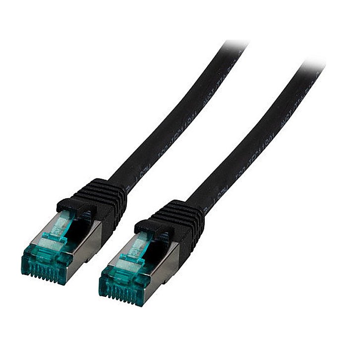 EFB RJ45 Patchkabel S/FTP Cat.6A LSZH 15.00m schwarz