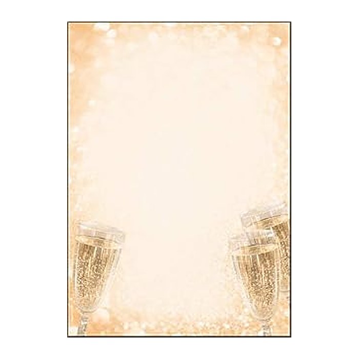 SIGEL Motivpapier Champagne Motiv DIN A4 90 g/qm 100 Blatt