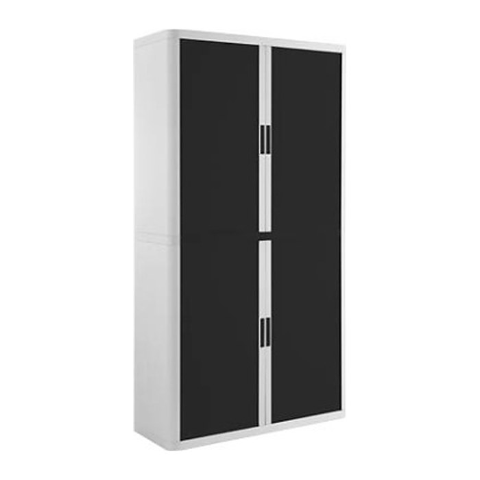 PAPERFLOW easyOffice Rollladenschrank weiß, schwarz ohne Fachböden 110,0 x 41,5 x 204,0 cm