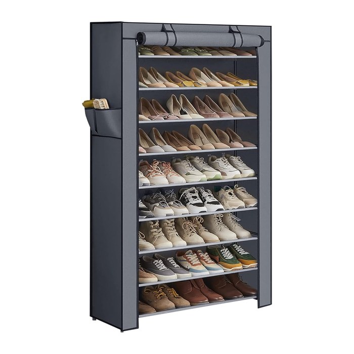 SONGMICS Schuhregal grau 88,0 x 28,0 x 160,0 cm, 1 St.