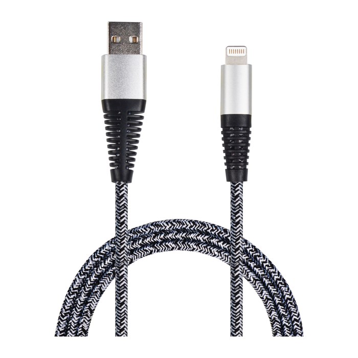 2GO USB Lade-/Datenkabel Lightning 1m Nylon sil PET-Verp.