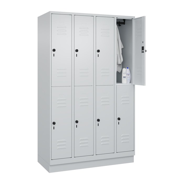 CP Spind Classic PLUS lichtgrau 080320-40 S10009, 8 Schließfächer 120,0 x 50,0 x 195,0 cm